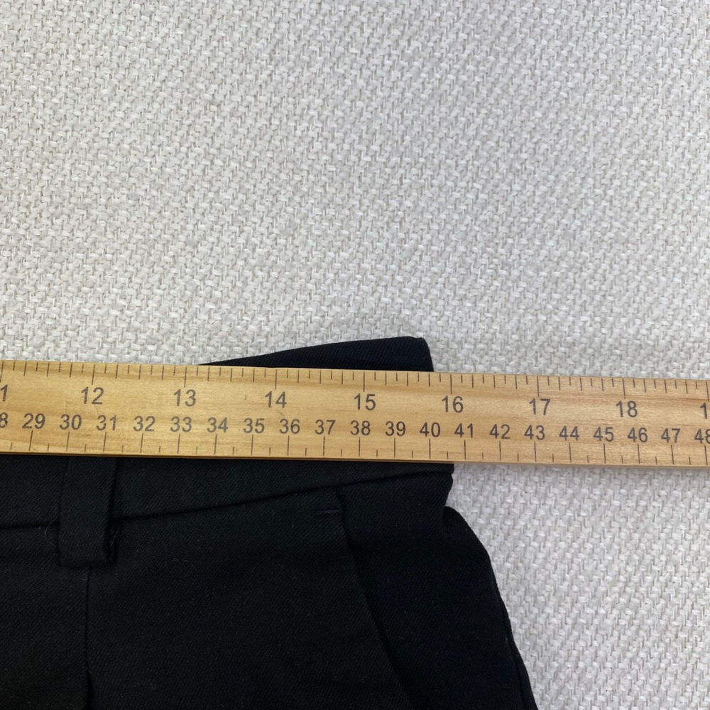 LOFT Tapered Ankle Pull On Dress Pants Womens Medium Black Pleated Front Career - Picture 5 of 13